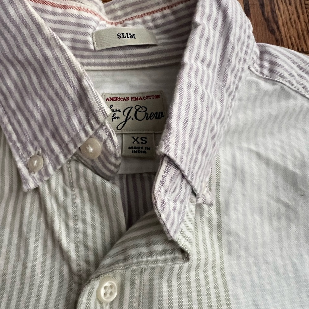 J. Crew Multi Colored Striped Button Down Oxford - image 2